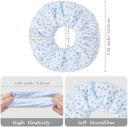 Hair Towel Scrunchies 4-Piece Microfiber Oversized Dry Polka Dots - Image 2