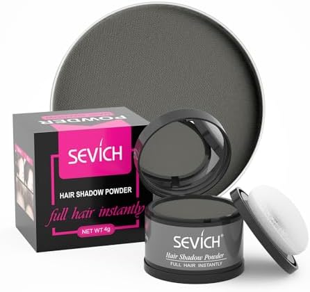 Sevich Hairline Powder: Instantly Conceals Hair Loss and Gray Roots, Grey Windproof & Sweatproof Hair Toppers for Women & Men by SEVICH