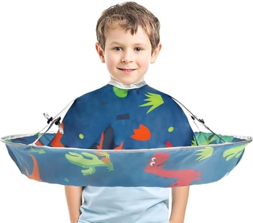 FEBSNOW Kids Hair Cutting Cape Adjustable Haircut Cape Umbrella for Child by HOMECRAFTBEAUTYBABY
