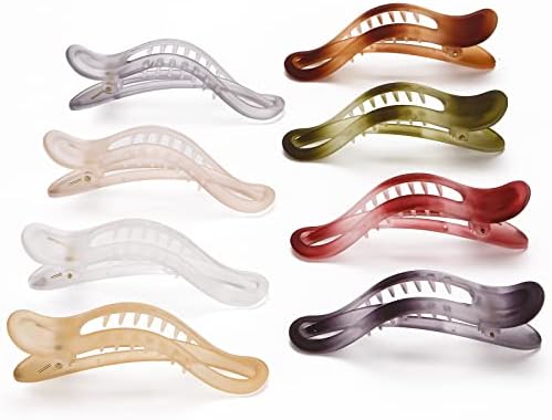 Pastel Alligator Hair Sectioning Clips - 8 PCS Monster Clips With Non-Slip Grip for Styling and Duckbill Design by EWSNM