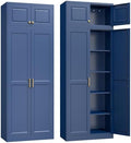 Steeloong 86"Metal Pantry Storage Cabinet with Doors & 4 Adjustable Shelves by Steeloong