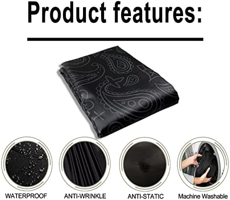 Pelocapa Barber Cape for Men, Haircut Cape with Snaps, Professional Salon Cutting Cape, Large Waterproof Hairdressing Cape Gown Apron for Hairstylist- 63”× 56”(Black Pattern) - Image 6