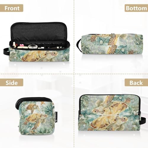 Hair Tools Travel Bag with Heat Resistant Mat Detachable 2-in-1 Curling Iron Travel Case Hot Tools Organizer for Straightener Flat Iron Sea Turtle Starfish Plants - Image 5