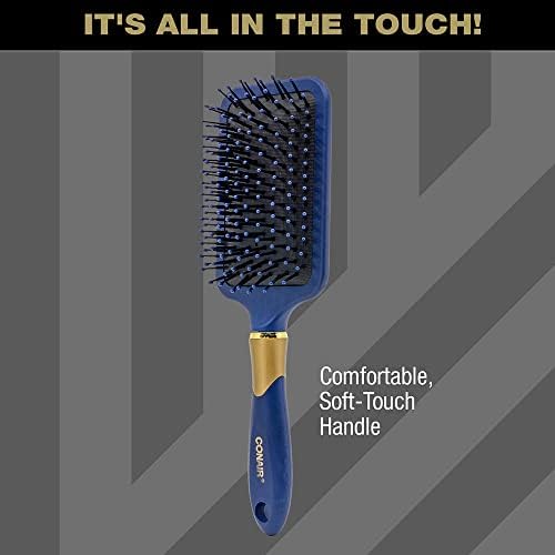 Conair Velvet Touch Hairbrush for Thick Hair, Detangler Brush with Nylon Bristles, Color May Vary, 1 Count (Pack of 2) - Image 6
