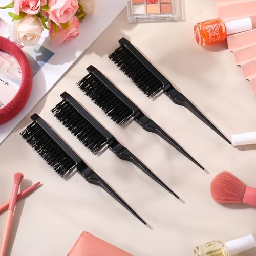 Yaomiao 6 Pack Teasing Brushes 3 Row Combs,Black - Image 4