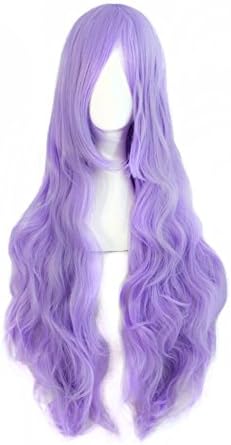 MapofBeauty 32 Inch/80 cm Fashion Long Curly Cosplay Wig (Light Purple) by MapofBeauty