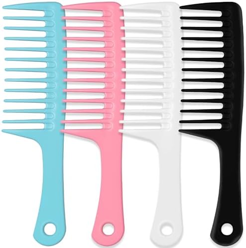 4PCS Wide Tooth Comb, Large Hair Detangling Comb for Curly, Wet, Long Hair by MODENGKONGJIAN