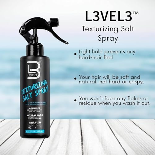 L3 Level 3 Sea Salt Spray for Hair, Texturizing, Beachy Waves, 8.45 fl oz - Image 4