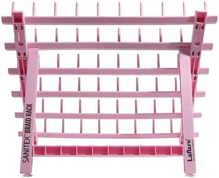 Laflare Braid Rack 60 Spools, PP Braiding Hair Stand, Thread Rack, Sewing Organizer, Quilting, Embroidery - Versatile Extension Holder (Pink) - Image 5
