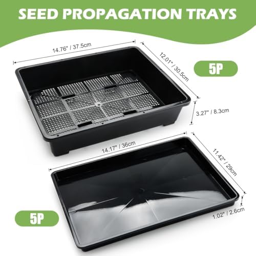 RooTrimmer 2.7 inch Seeds Starting Pots 100P with Carrying Trays and Water Collection Saucers 5 Sets - Image 2