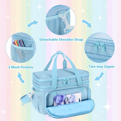 Hair Bow Organizer Baby Girls, Double Layer Hair Accessories Storage Bag - Image 2
