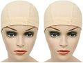 YANTAISIYU 2 Pcs/Lot Mesh Wig Caps with Wide Elastic Band Dome Cap for Wigs Making (Blonde Mesh Cap S) by YANTAISIYU