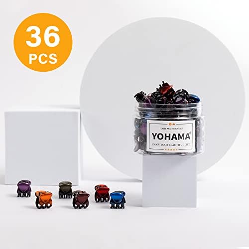 YOHAMA 36Pcs Colorful Mini Hair Claw Clips Kid Adult Strong Hold Bangs Clip - Image 3