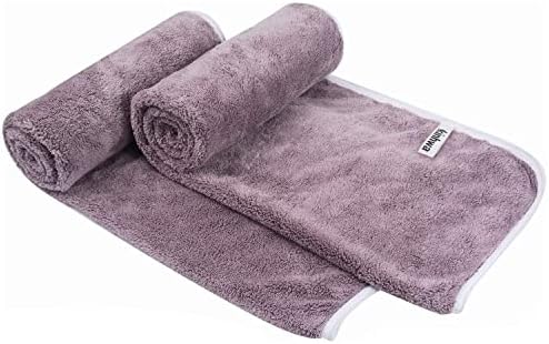 KinHwa Bathroom Hand Towels, Microfiber Face Towels, 16x30 Inch, 2 Pack by KinHwa