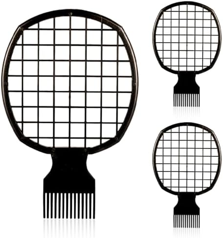 Selalu 3Pcs Twist Combs, ABS Plastic, Hair Sponge Brush Upgraded Design for Men Women Curls Natural Hair(Black) by Selalu