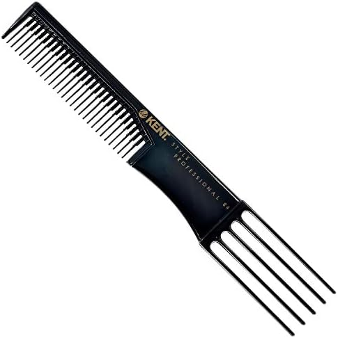 Kent SPC84 Hair Pick Comb for Curly, and Thick Hair – Professional Antistatic Heat-Resistant Prong Fork for Volume and Lift – Barber Teasing Comb for Natural Styling and Maintenance by KENT