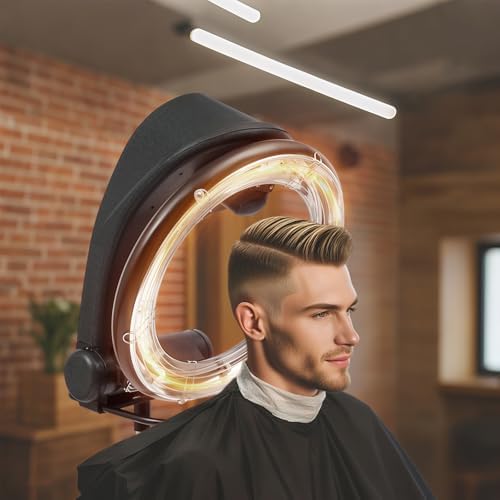 3 in 1 Hair Dryer, Orbiting Infrared Hair Dryer, Halo Roller Ball Hair Color Processor, 850w, For Home and Salon, Black - Image 6