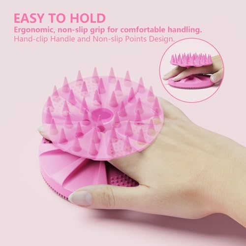 2 in 1 Shower Brush, BEAUTAIL Silicone Body Scrubber & Scalp Massager - Image 6