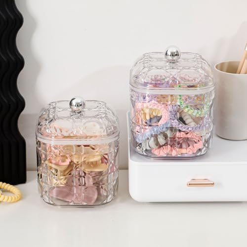 FABROK Clear Hair Accessories Organizer for Desk Drawer, 2 Pack, Large - Image 4
