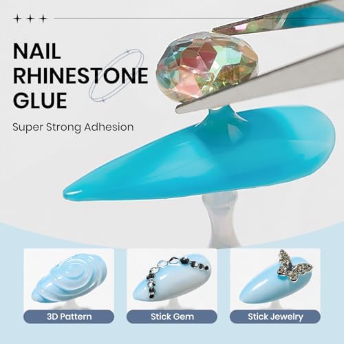 Solid Builder Gel for Nails 3D Nail Sculpture Gel and Nail Rhinestone Glue - Image 5