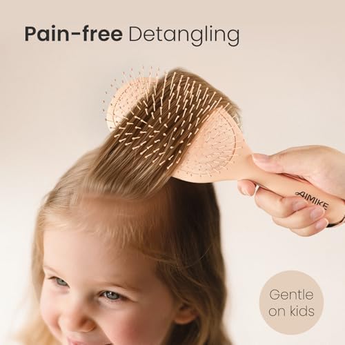 AIMIKE Rose Luxe Detangler Brush, Fine Thin Hair, Wet Dry Paddle Hair Brush - Image 5