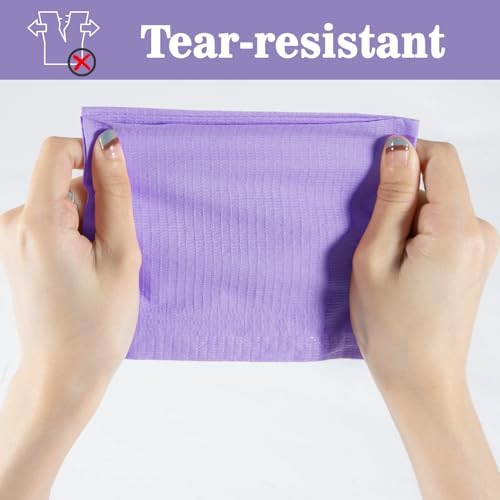 MAQIHAN 75pcs Dental Bibs Disposable - Purple Dentist Bib for Nail, Tattoo - Image 5