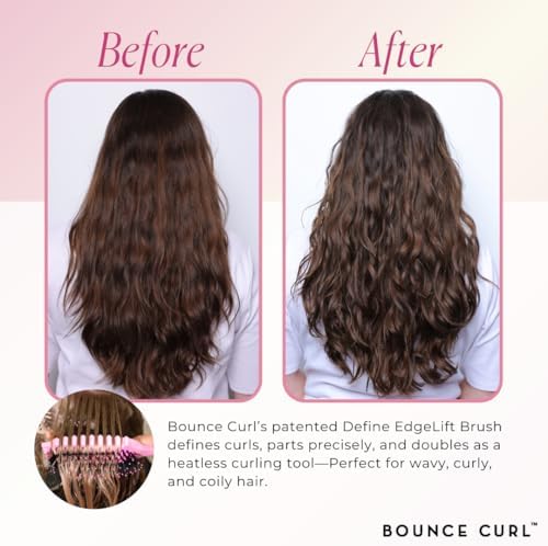 Bounce Curl Define EdgeLift Brush, 5-in-1 Styling Tool, Defined Curls, Teal - Image 5