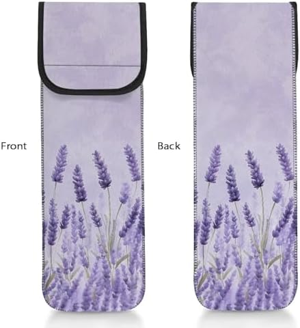1 Piece Flat Iron Curling Wand Travel Cover Case Bag Curling Wand Travel Case Universal Curling Iron Cover Sleeve Flat Irons Case Heat Resistant Bag Lavender - Image 2