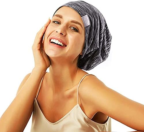 Beanie Sleep Hats Bonnet for Women Girls Curly Frizzy Hair Cover - Image 2