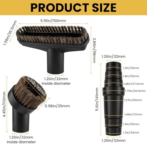 3Pcs Horse Hair Vacuum Brush Attachment Set - Image 3