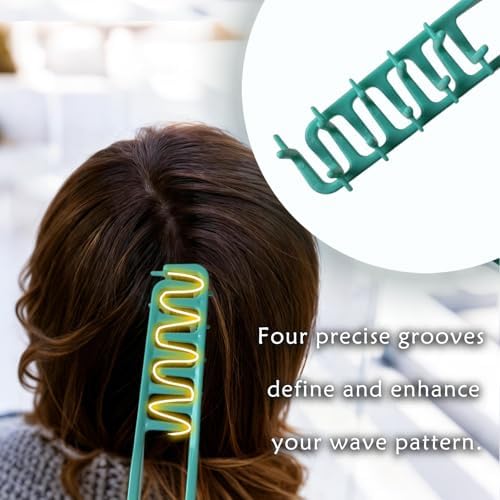 Texture Comb for Volumizing & Styling, Wide Tooth Comb for Curly Hair Men & Women, Anti-Frizz Root Lifting Styling Tool (Blue) - Image 5