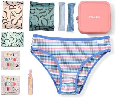BONKS GoGo Kit - First Period Kit Ages 10-14 (S - M) - Tween Period Starter Kit - Emergency Kit for Girls - Essential Hygiene Kit - Includes Pads, Tampons, Underwear & More - Image 6