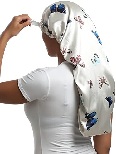 Satin Bonnet Silk Sleep Cap,Hair Bonnet for Braids Curly Hair by SAYMRE