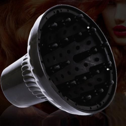 Black Hair Dryer Diffuser Nozzle for Wavy Hair Gentle Drying - Image 3