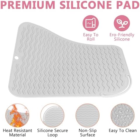 Larger Size Silicone Heat Resistant Mat for Hair Tools(12" x 9") - Image 4