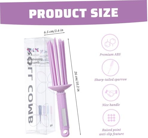 Curling Roll Comb Air Volume Curly Hair Comb with Non Slip Grip Fluffy Styling Hair Volumizer Tool for Women Casual Wear or Special Events - Image 3