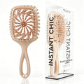 Detangler Hair Brush, Vented Paddle Brush for Wet Dry Hair, Pain-Free for Curly Straight Thick Fine Hair, Women Men Kids (khaki) by Unknown