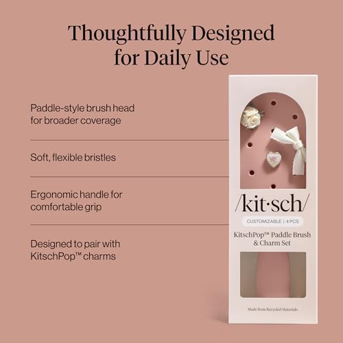 KitschPop™ Paddle Brush | Hair Brushes for Women – Terracotta - Image 3
