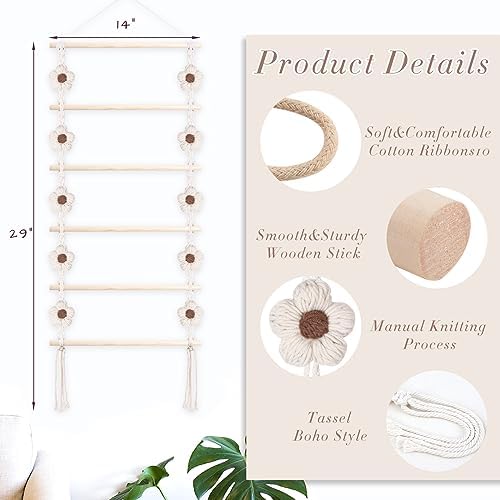 SNOWSTAR Flower Hair Claw Clip Organizer,Hanging Hair Clip Holder and Storage for Women Girls,Claw Clip Hanger Home Decor for Wall,Door,Closet - Image 2