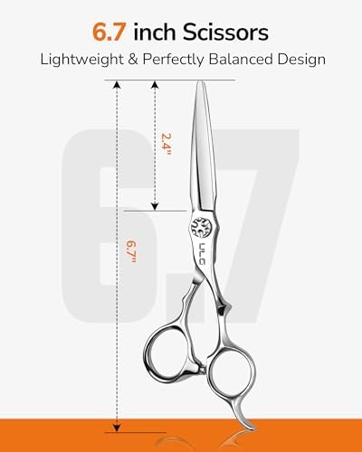 ULG Professional Hair Cutting Scissors 6.7" Japanese 440C Barber Shears - Image 2