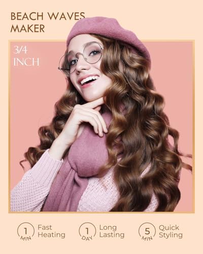 WEEYUM 3/4 Inch Long Curling Iron/Wand for Short Hair, Dual Voltage - Image 2