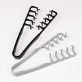 Wide Tooth Comb for Men | Textured Styling Comb for Curly Hair | Hair Volumizer Tool with Fluffy Texture | Plastic Quad Comb for Men's Hair Styling ((Black*1)/(Grey*1), Large) by shimsol