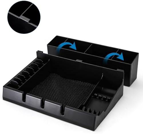 Hedume Hair Salon Styling Tools Organizer with Anti-Slip Mat, Detachable Multifunctional Stylist Tool Tray Organizer for Hair Brush, Combs, Clips, Scissor, Shaver, Clippers, Trimmers & Other Tools - Image 3