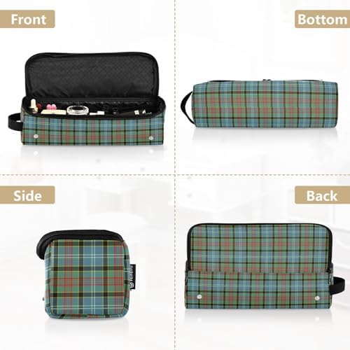 Tartan Plaid Hair Tools Travel Bag Carrying Case Portable Travel Organizer Pouch with Heat Resistant Mat for Hair Dryer Curling Iron Flat Irons - Image 5