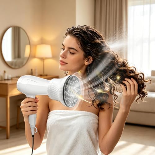 247 grams Hair Dryer Diffuser Portable Universal Fast Drying Large White - Image 3