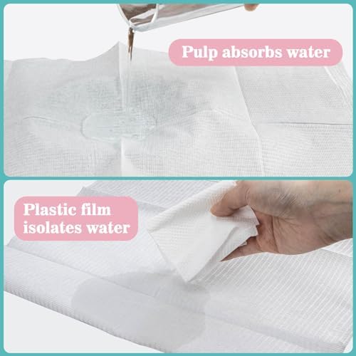 MAQIHAN 75pcs Dental Bibs Disposable - White Dentist Bib for Nail, Tattoo - Image 4