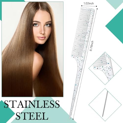 Geiserailie 3 Pcs Slick Back Hair Brush Set Bristle Brush, Clear Green - Image 4