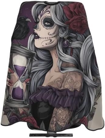 Skull Vintage Hair Cutting Barber Cape Hair Salon and Dyeing Styling Cloth for Women/Men by Luirioe