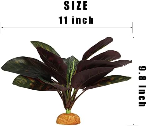 Fake Plant Reptile Terrarium Decor for Gecko Snake Tank - Image 2