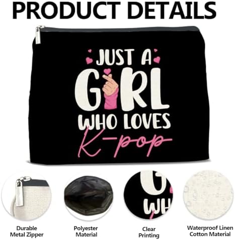 LyoGao K-Pop Gifts for Teen Girls, Kpop Music Lover Makeup Bag Korean Drama Cosmetic Bag for K-Pop Lover Team Music Singer Fan - Image 3